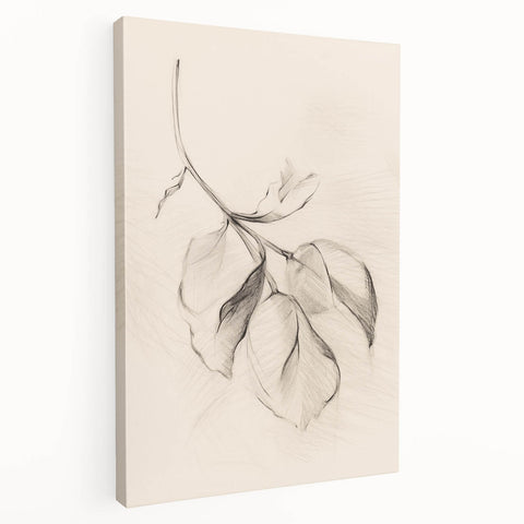 Minimalist Leaf Sketch – Modern Line Art for Clean and Simple Decor