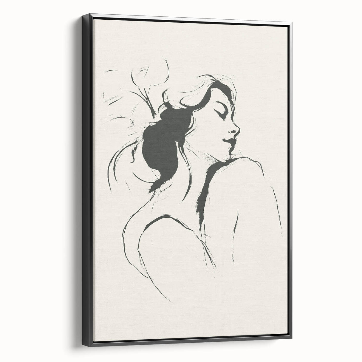 Minimalist Female Silhouette Art – Clean Line Sketch for Modern Decor