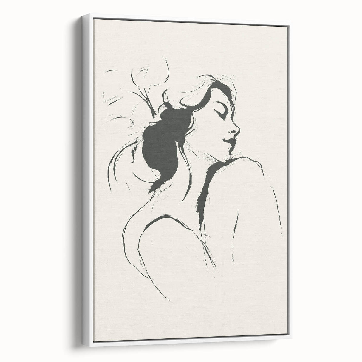 Minimalist Female Silhouette Art – Clean Line Sketch for Modern Decor