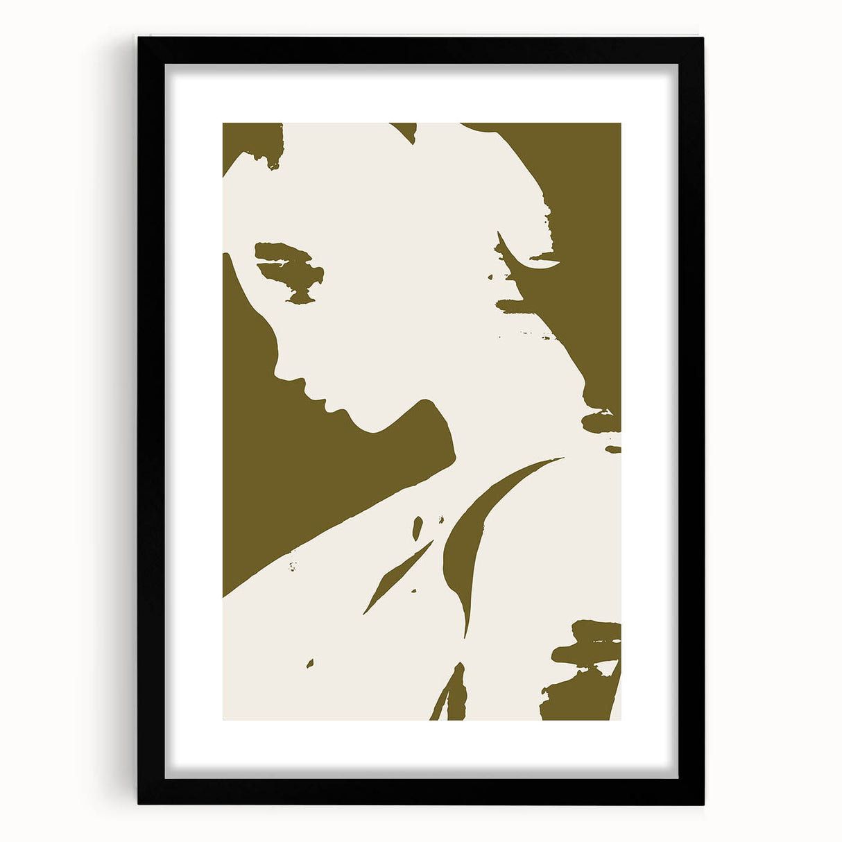 Modern Minimalist Silhouette Art – Bold and Elegant Female Portrait
