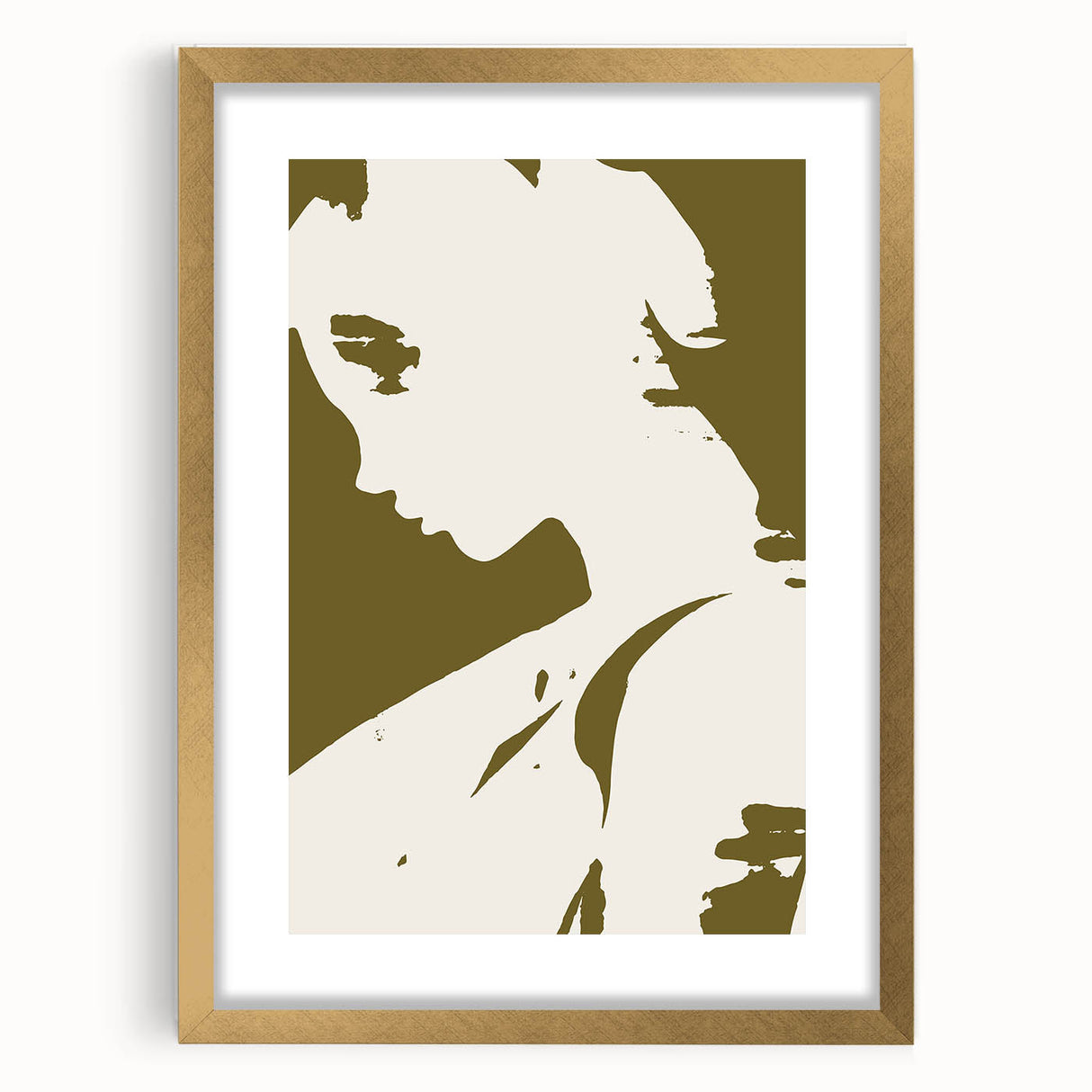 Modern Minimalist Silhouette Art – Bold and Elegant Female Portrait