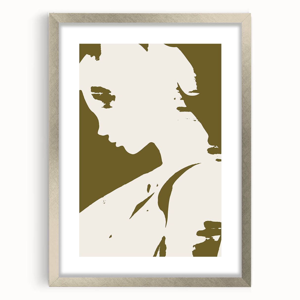 Modern Minimalist Silhouette Art – Bold and Elegant Female Portrait