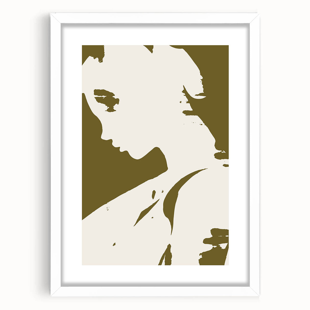 Modern Minimalist Silhouette Art – Bold and Elegant Female Portrait