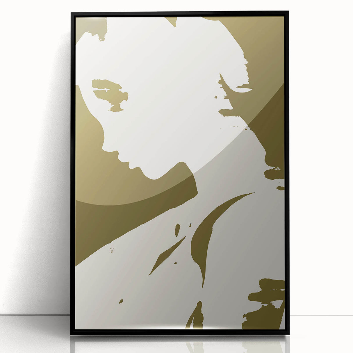 Modern Minimalist Silhouette Art – Bold and Elegant Female Portrait