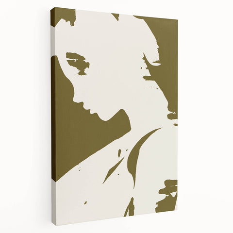 Modern Minimalist Silhouette Art – Bold and Elegant Female Portrait