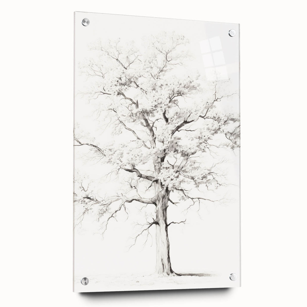 Minimalist Tree Drawing – Black and White Nature-Inspired Wall Art