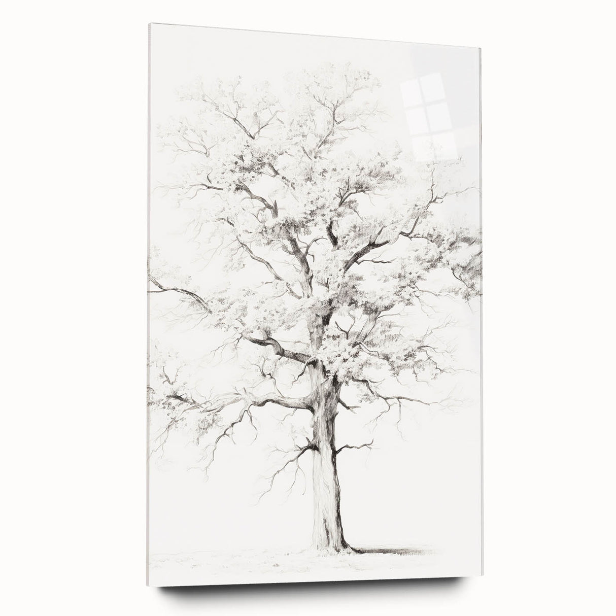 Minimalist Tree Drawing – Black and White Nature-Inspired Wall Art