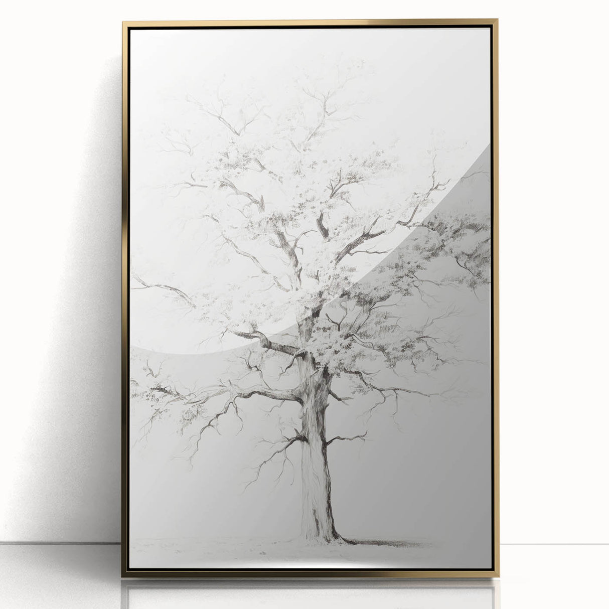 Minimalist Tree Drawing – Black and White Nature-Inspired Wall Art