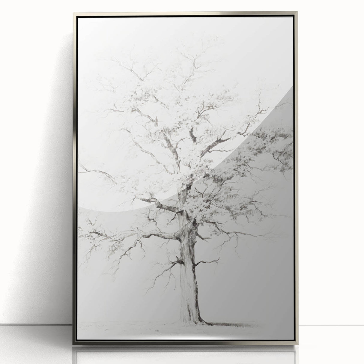 Minimalist Tree Drawing – Black and White Nature-Inspired Wall Art