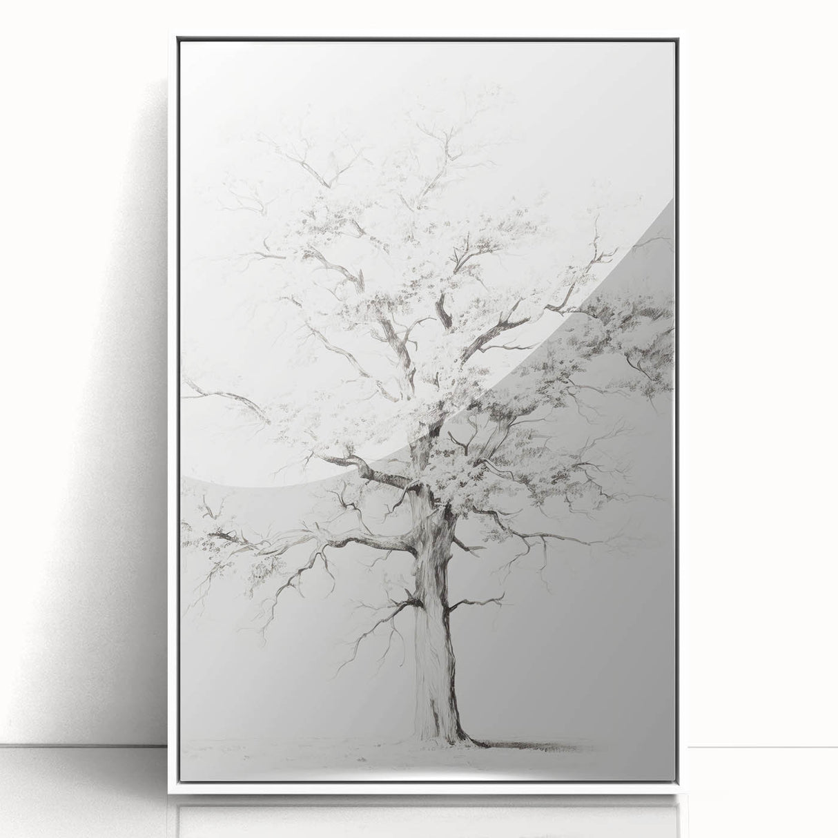 Minimalist Tree Drawing – Black and White Nature-Inspired Wall Art