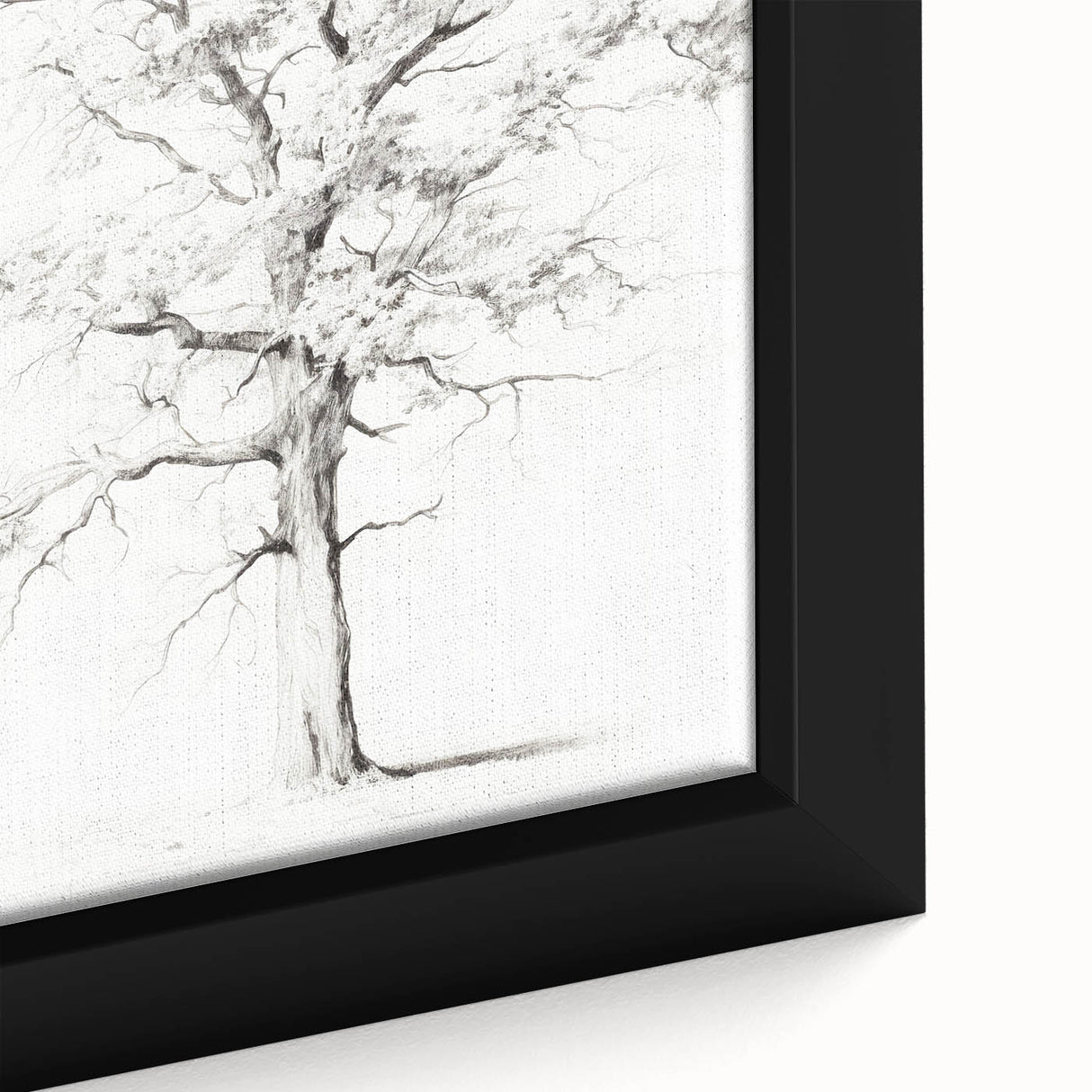 Minimalist Tree Drawing – Black and White Nature-Inspired Wall Art