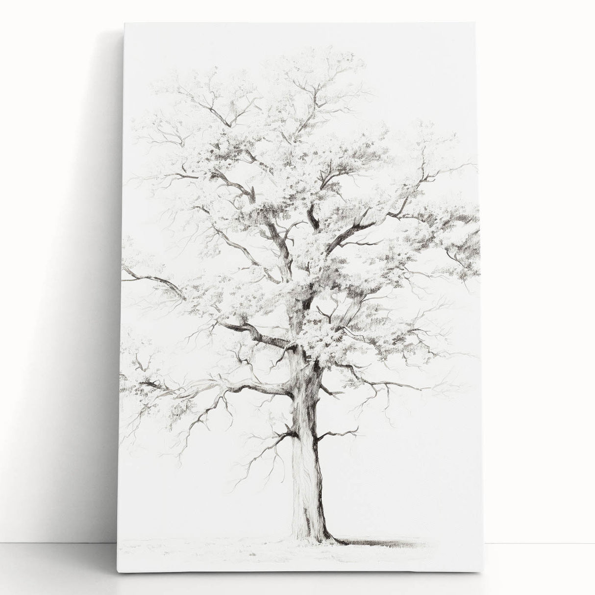 Minimalist Tree Drawing – Black and White Nature-Inspired Wall Art