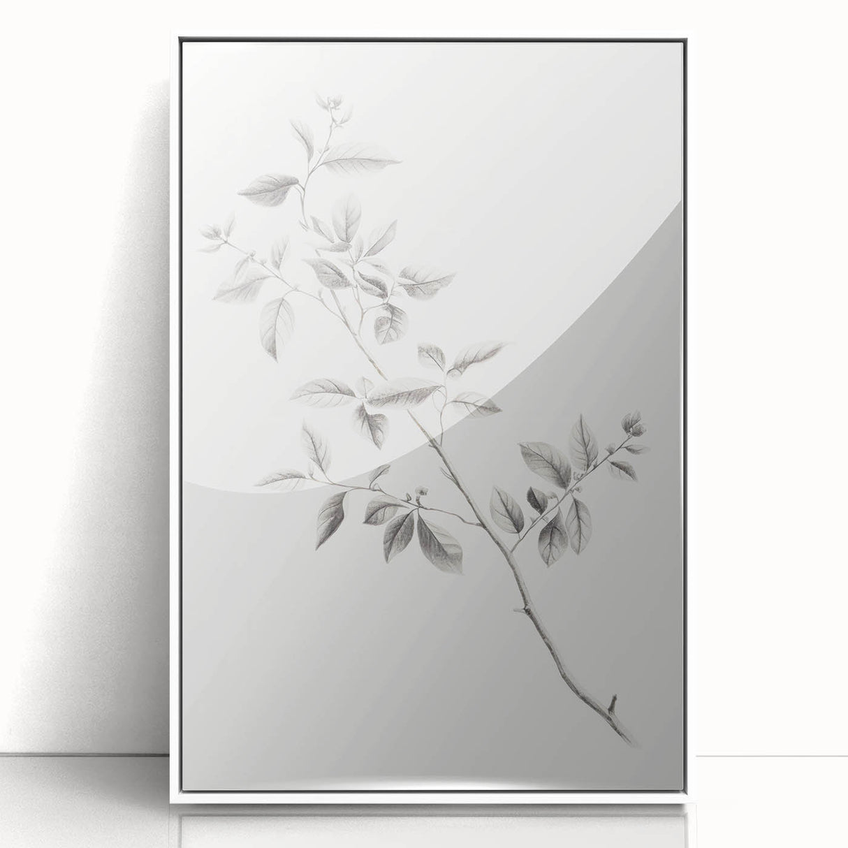 Minimalist Leaf Sketch – Elegant Pencil Drawing of a Branch