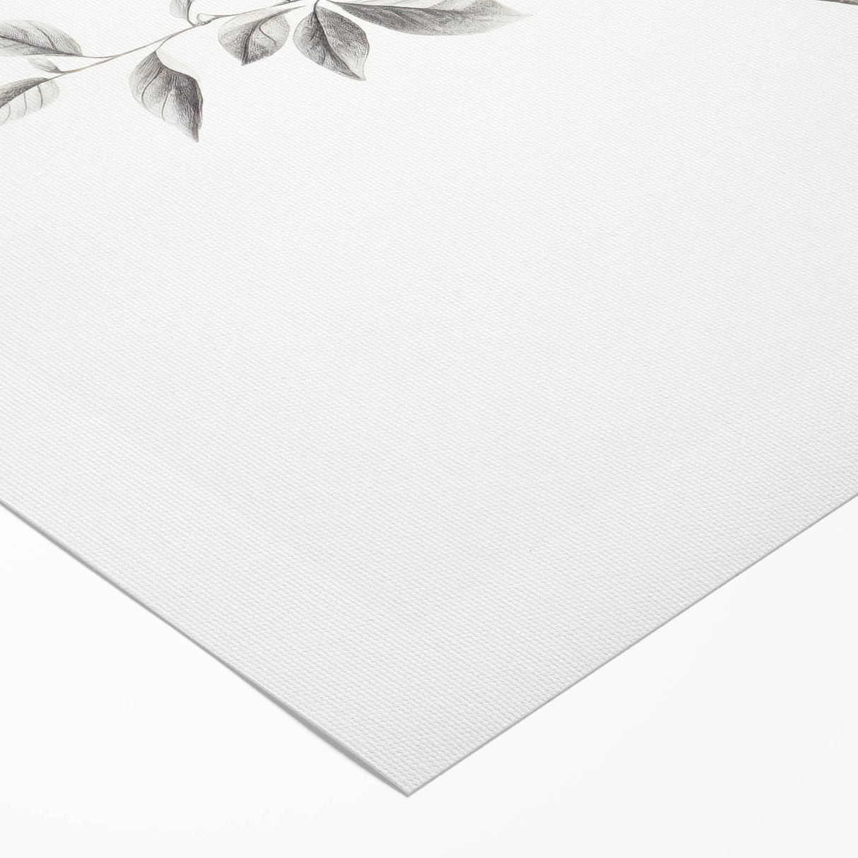 Minimalist Leaf Sketch – Elegant Pencil Drawing of a Branch