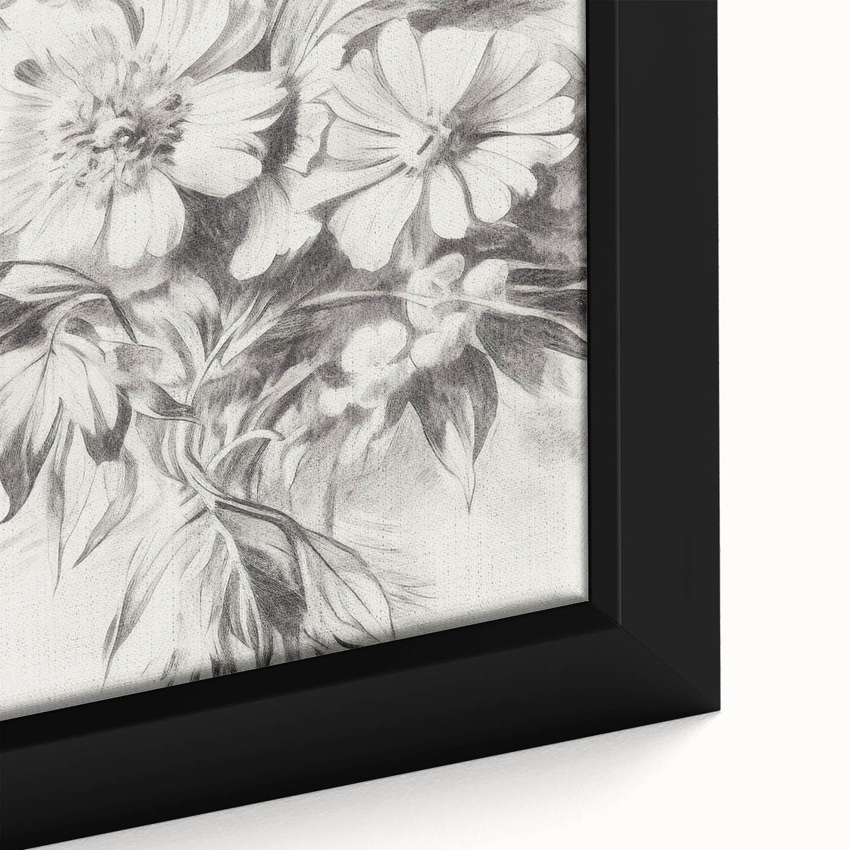 Minimalist Floral Art – Delicate Pencil Sketch of Flowers