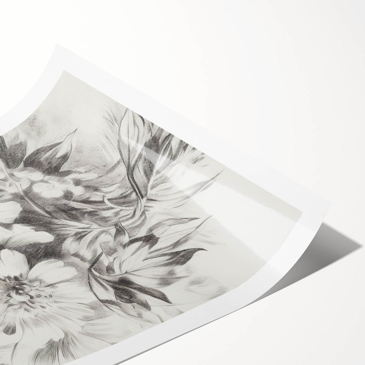 Minimalist Floral Art – Delicate Pencil Sketch of Flowers