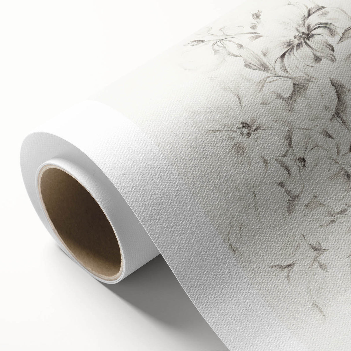 Minimalist Floral Sketch Wall Art – Black and White Flower Bouquet Design