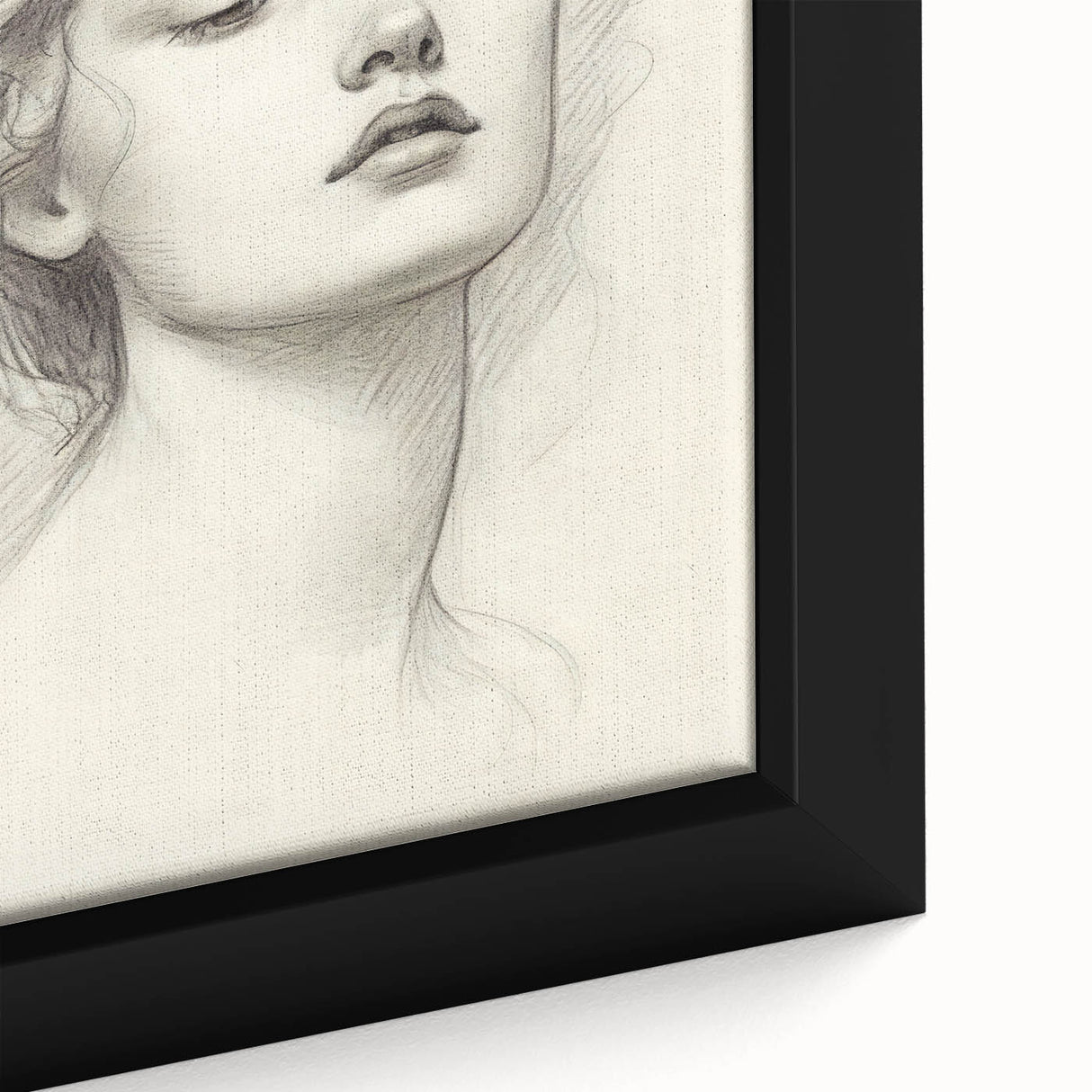 Minimalist Portrait Art – Elegant Pencil Drawing of a Woman