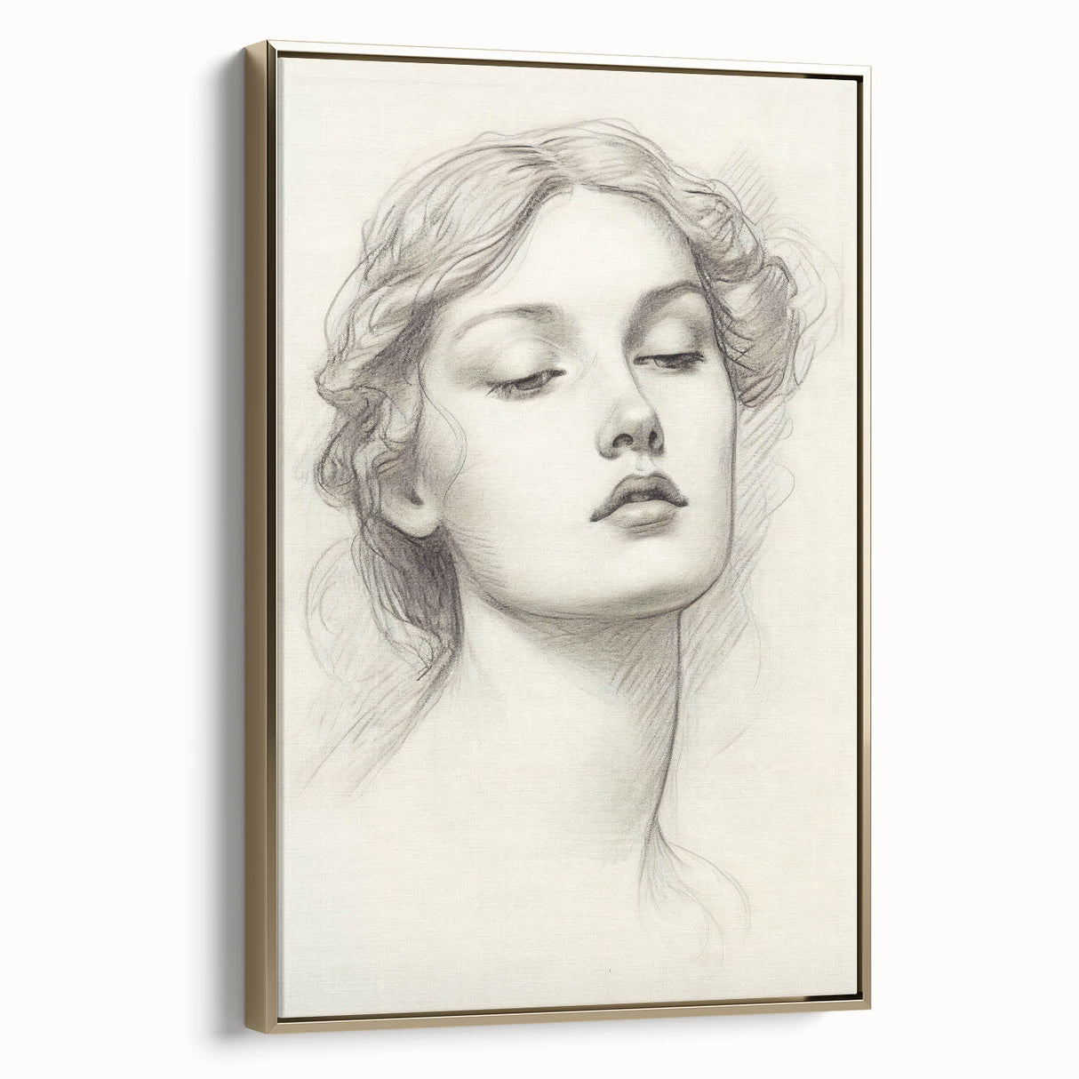 Minimalist Portrait Art – Elegant Pencil Drawing of a Woman