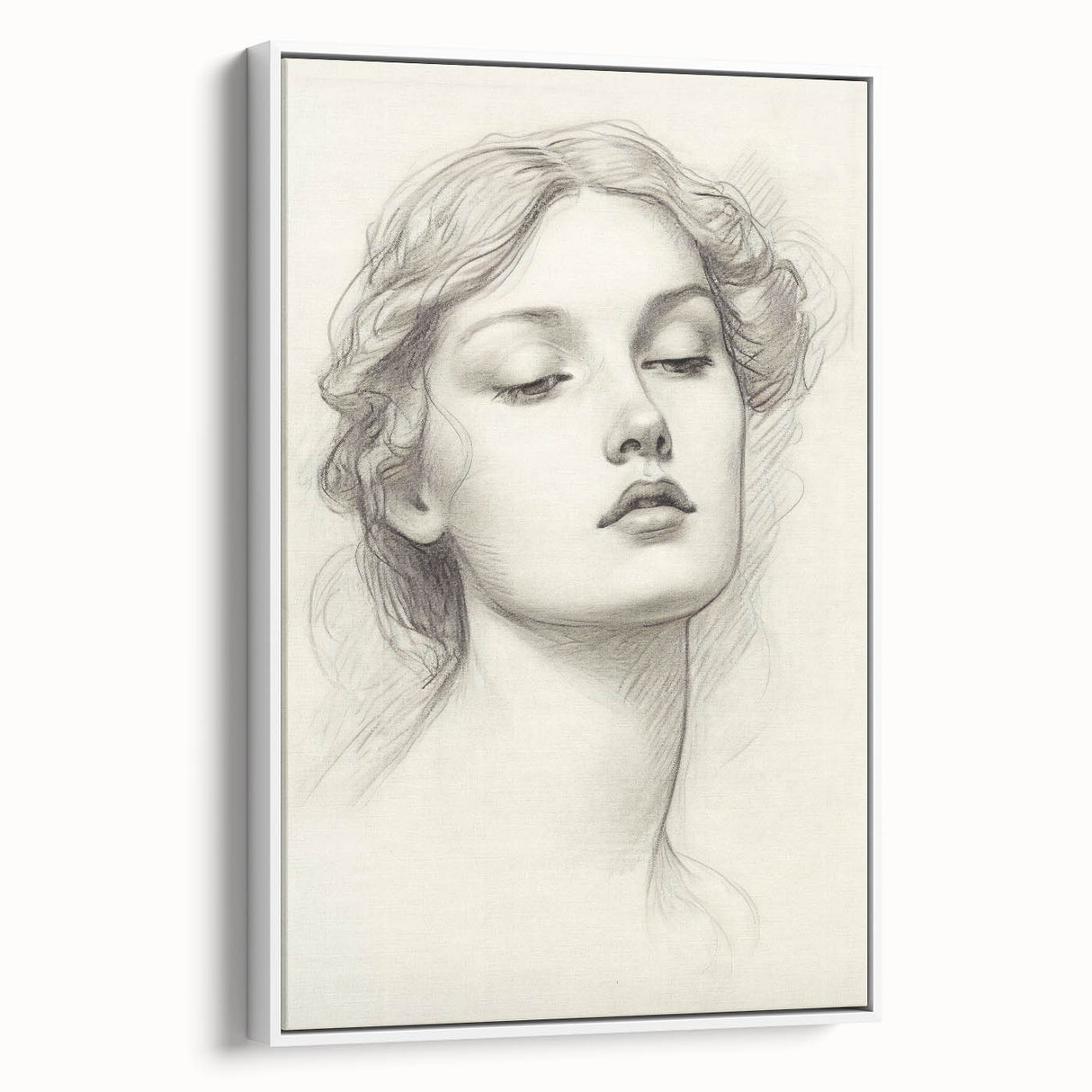 Minimalist Portrait Art – Elegant Pencil Drawing of a Woman