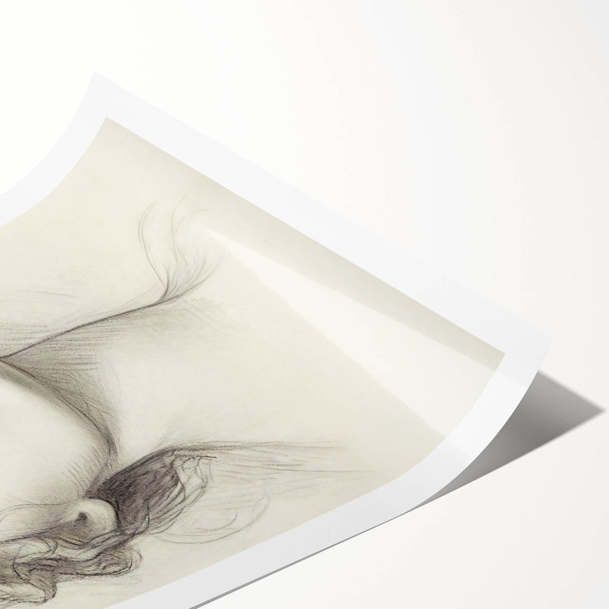 Minimalist Portrait Art – Elegant Pencil Drawing of a Woman