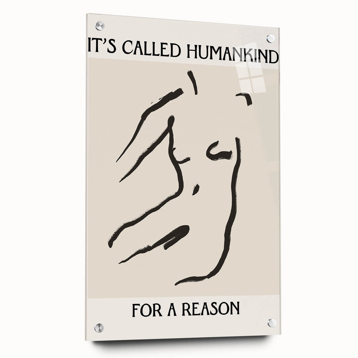 Minimalist Wall Art - Abstract Line Art with Inspirational Message