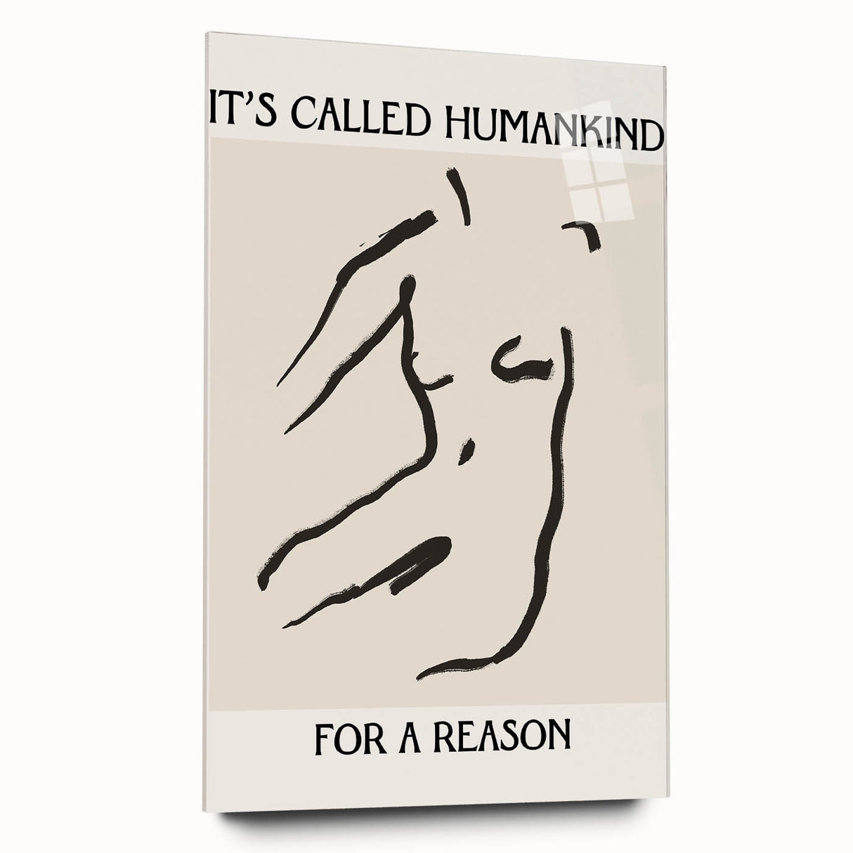 Minimalist Wall Art - Abstract Line Art with Inspirational Message