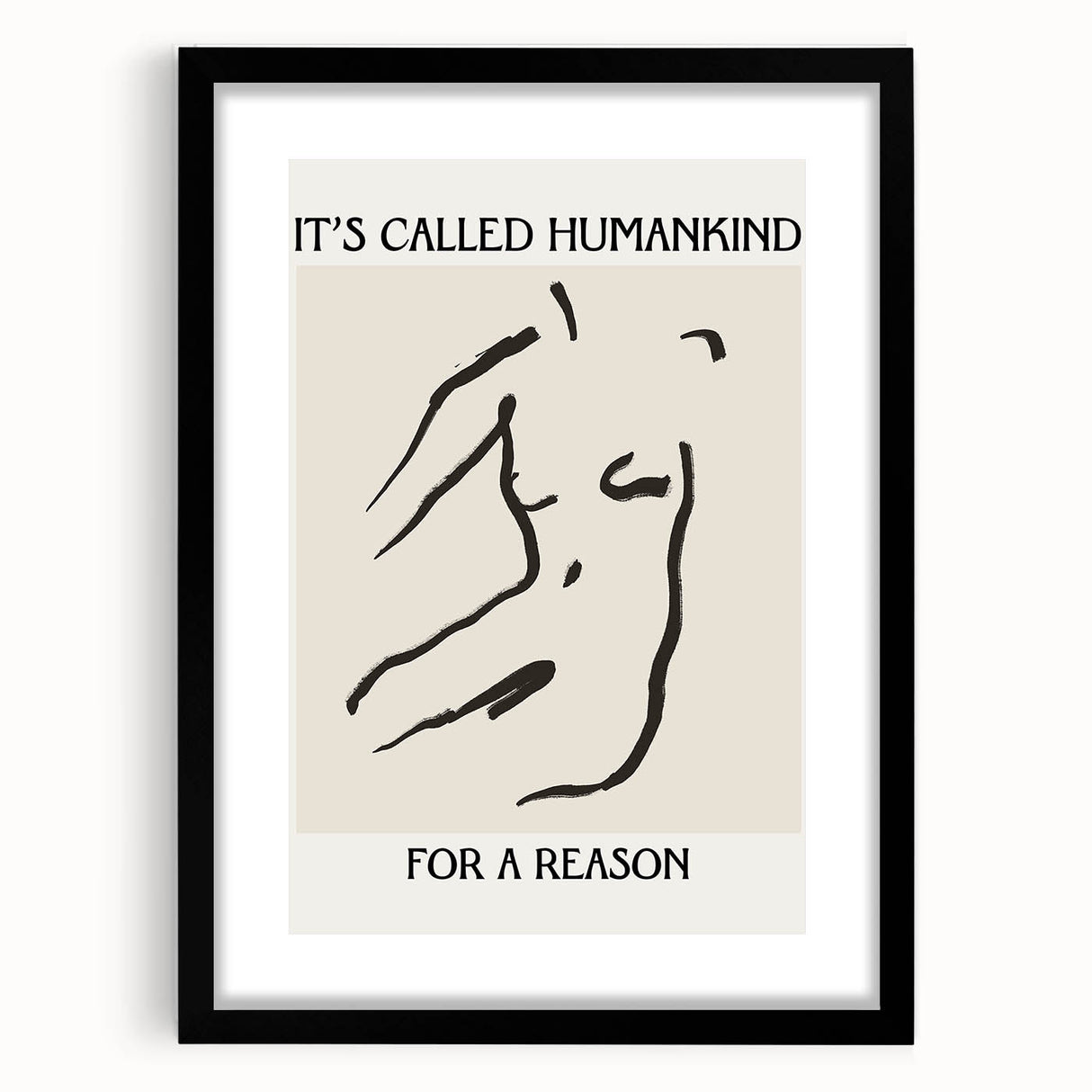 Minimalist Wall Art - Abstract Line Art with Inspirational Message