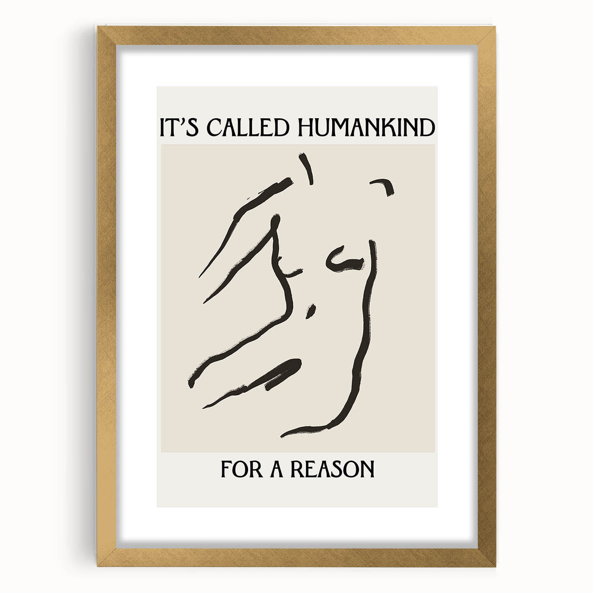 Minimalist Wall Art - Abstract Line Art with Inspirational Message