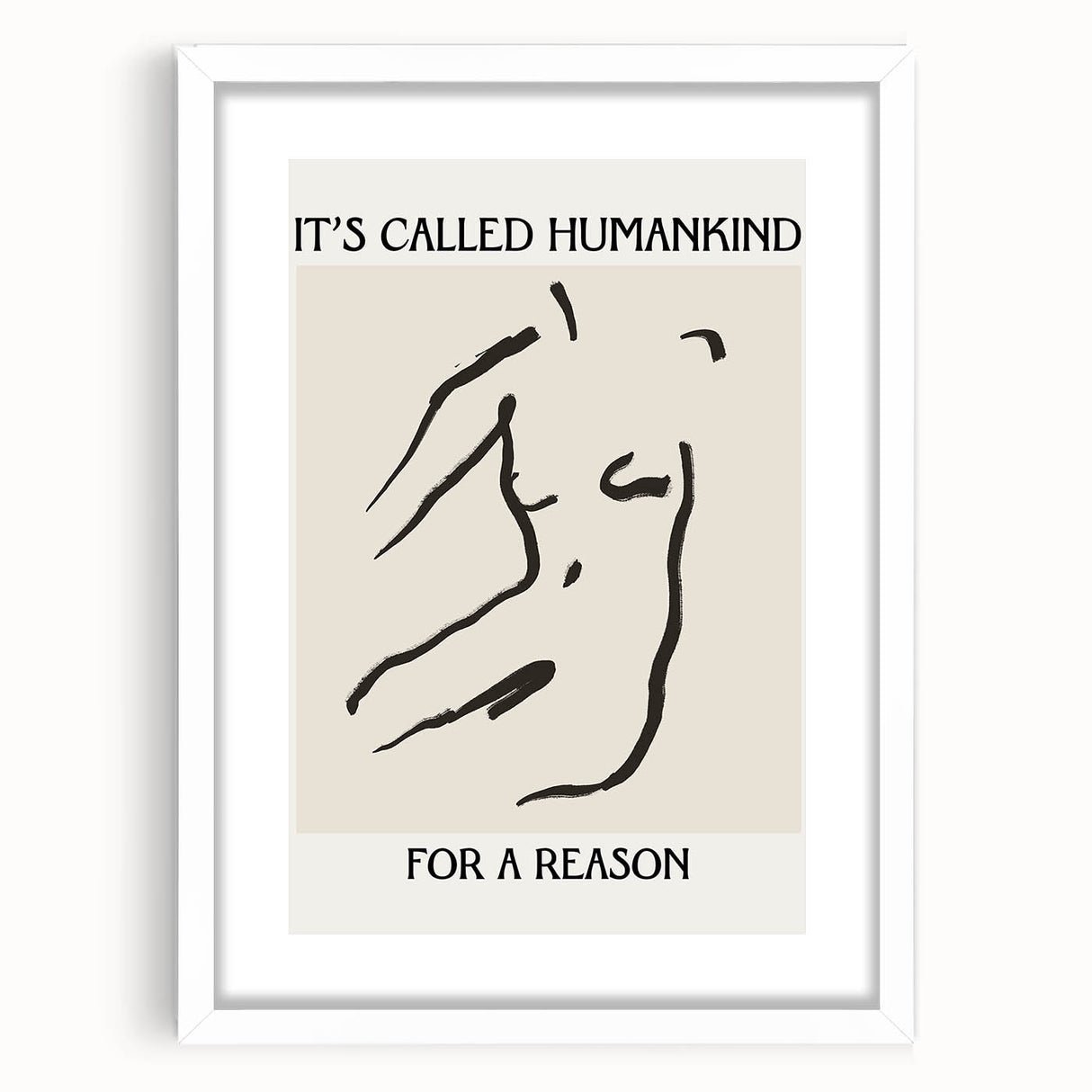 Minimalist Wall Art - Abstract Line Art with Inspirational Message