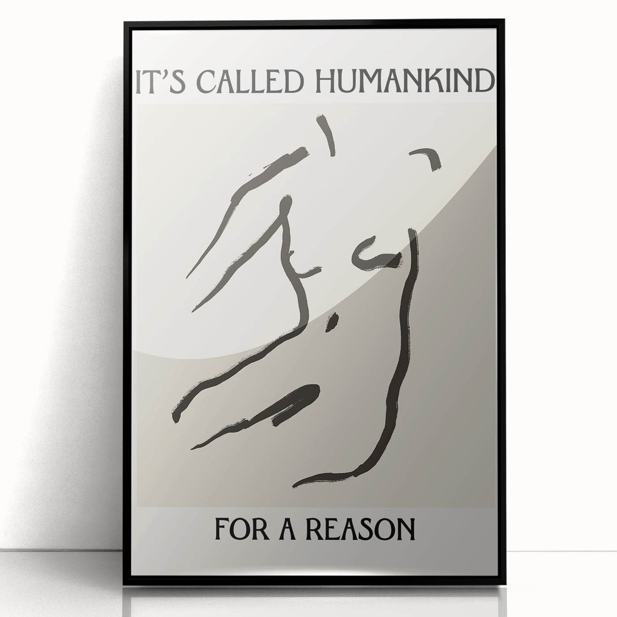 Minimalist Wall Art - Abstract Line Art with Inspirational Message