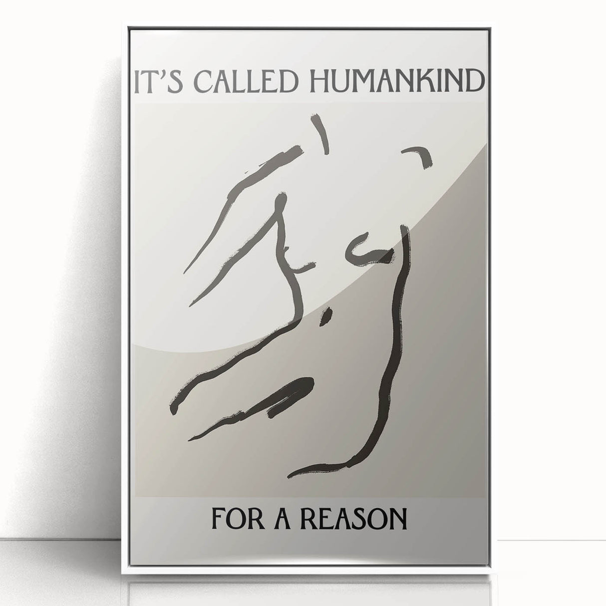 Minimalist Wall Art - Abstract Line Art with Inspirational Message