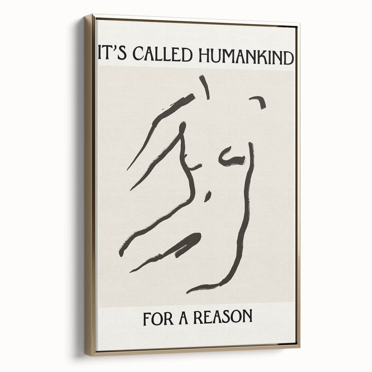 Minimalist Wall Art - Abstract Line Art with Inspirational Message