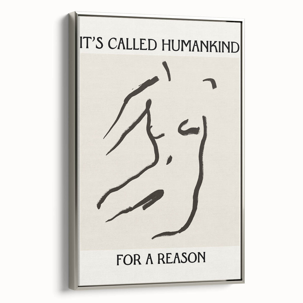 Minimalist Wall Art - Abstract Line Art with Inspirational Message