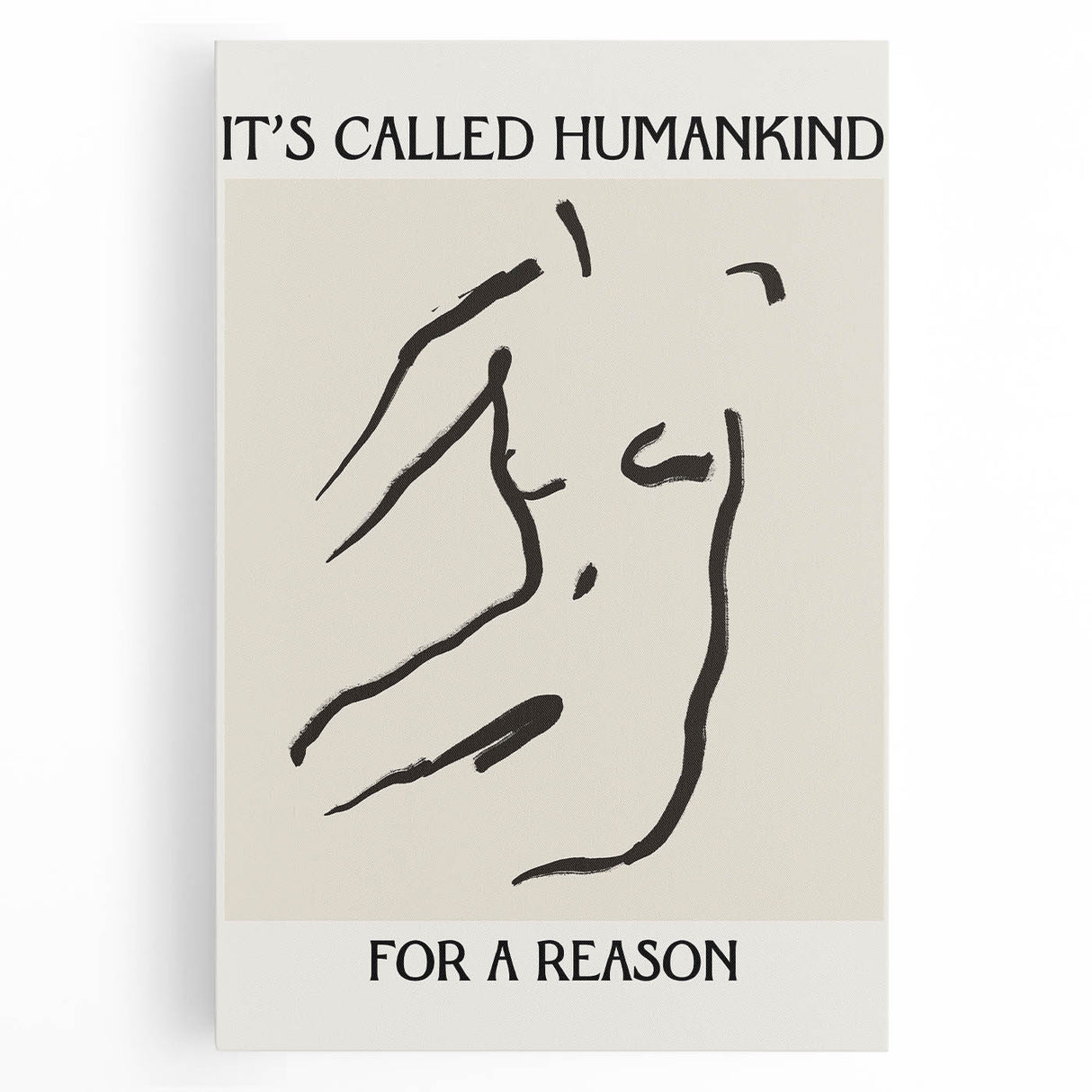 Minimalist Wall Art - Abstract Line Art with Inspirational Message