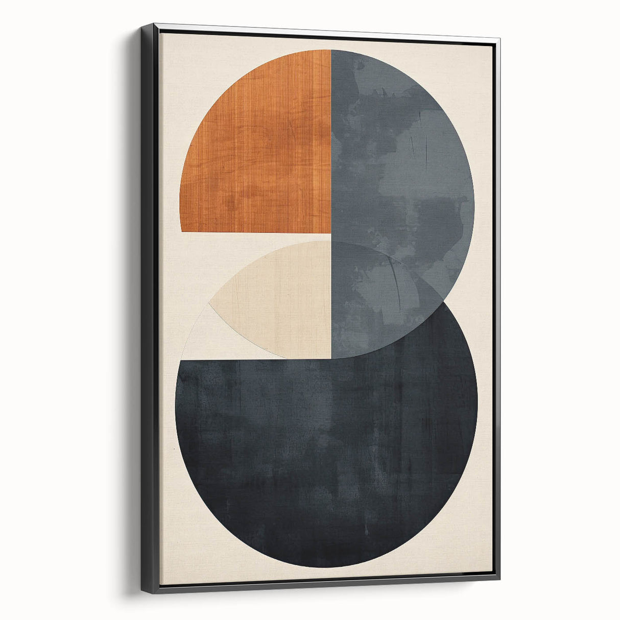 Geometric Minimalist Wall Art - Bold Circle Design in Neutral Tones