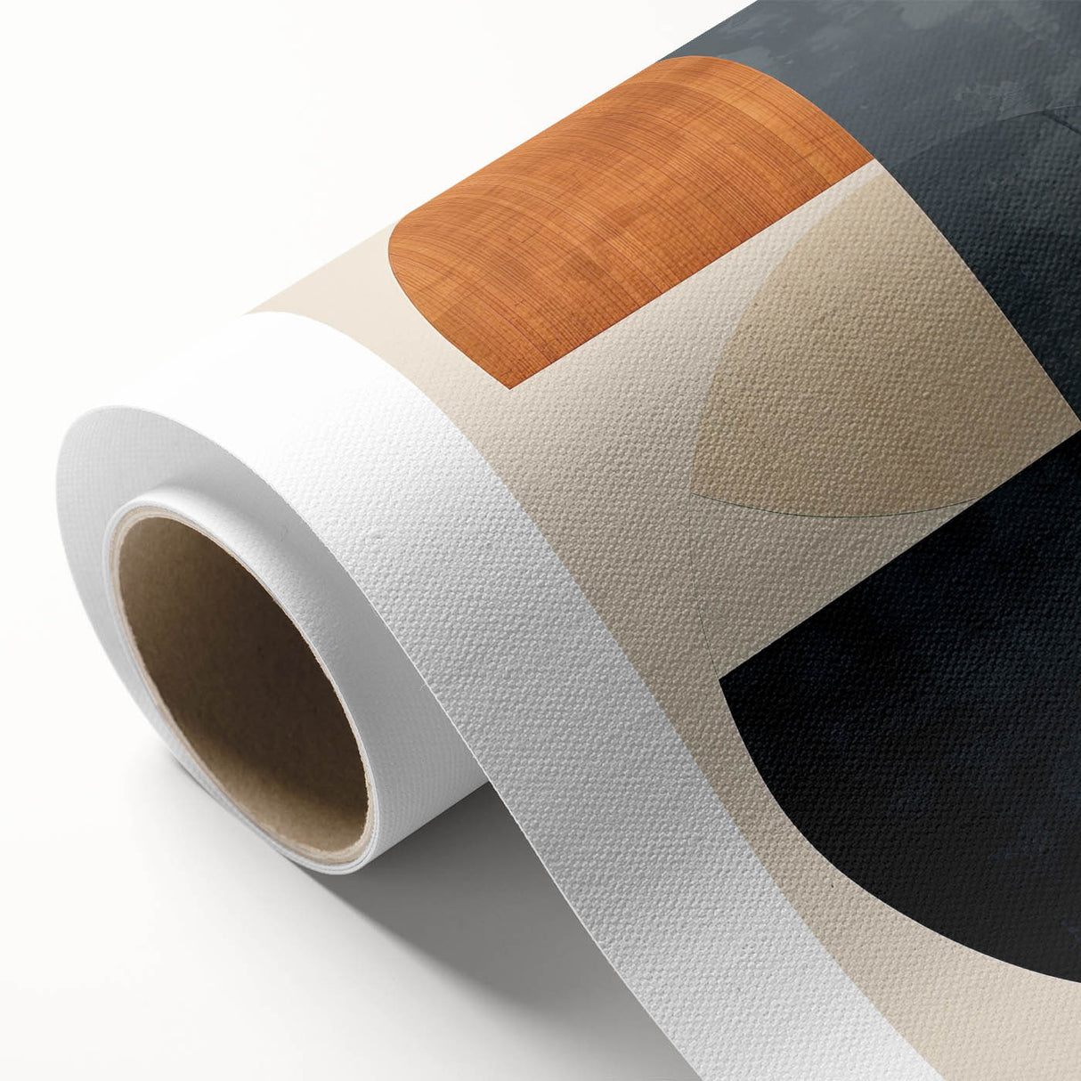 Geometric Minimalist Wall Art - Bold Circle Design in Neutral Tones