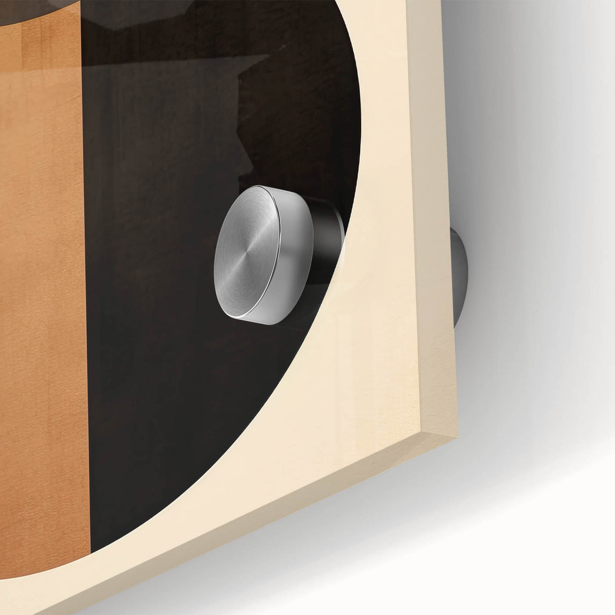 Geometric Minimalist Wall Art - Dual Circle Design in Earth Tones