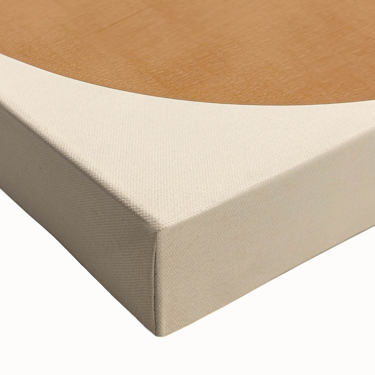 Geometric Minimalist Wall Art - Dual Circle Design in Earth Tones