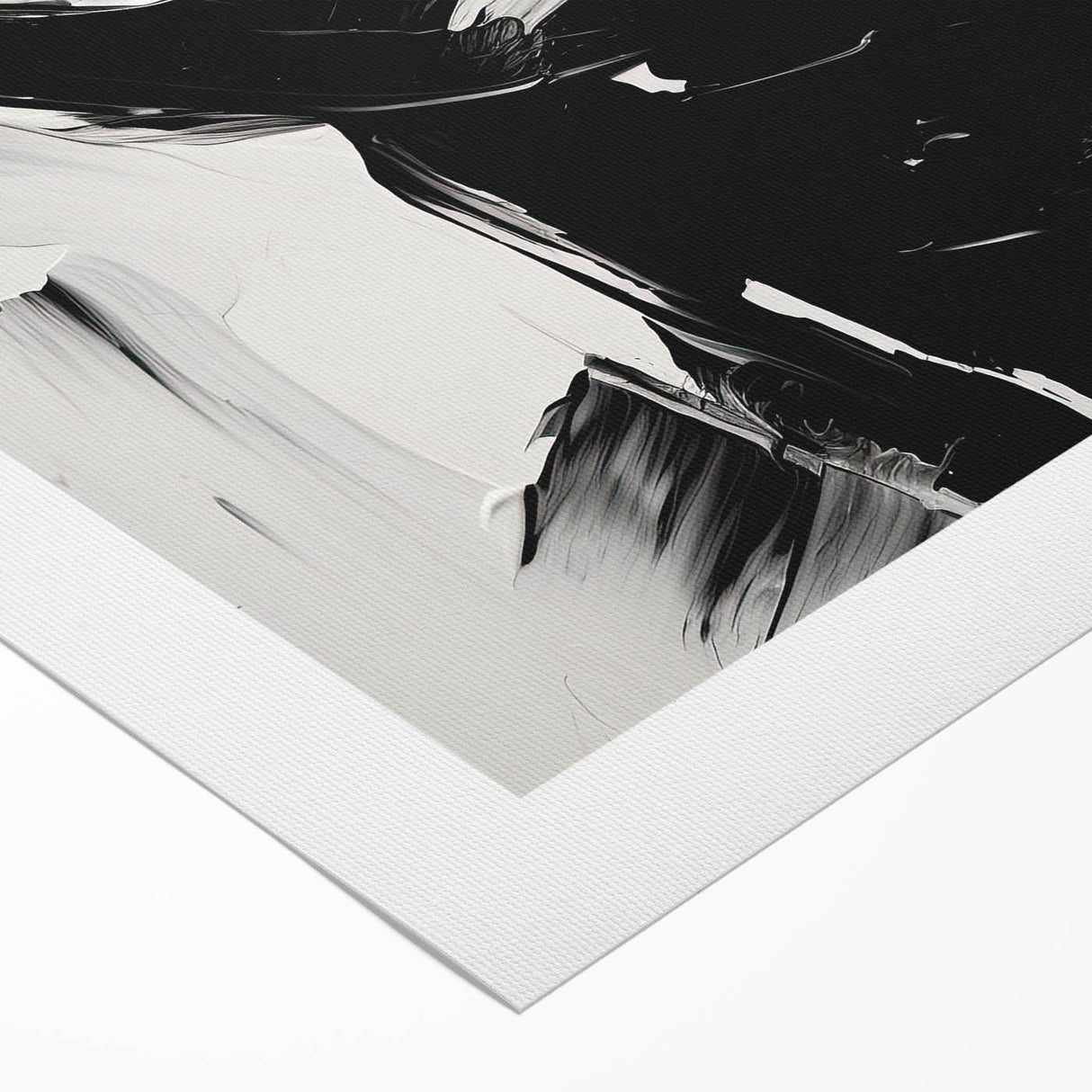 Bold Minimalist Portrait Wall Art - Black and White Abstract Expression