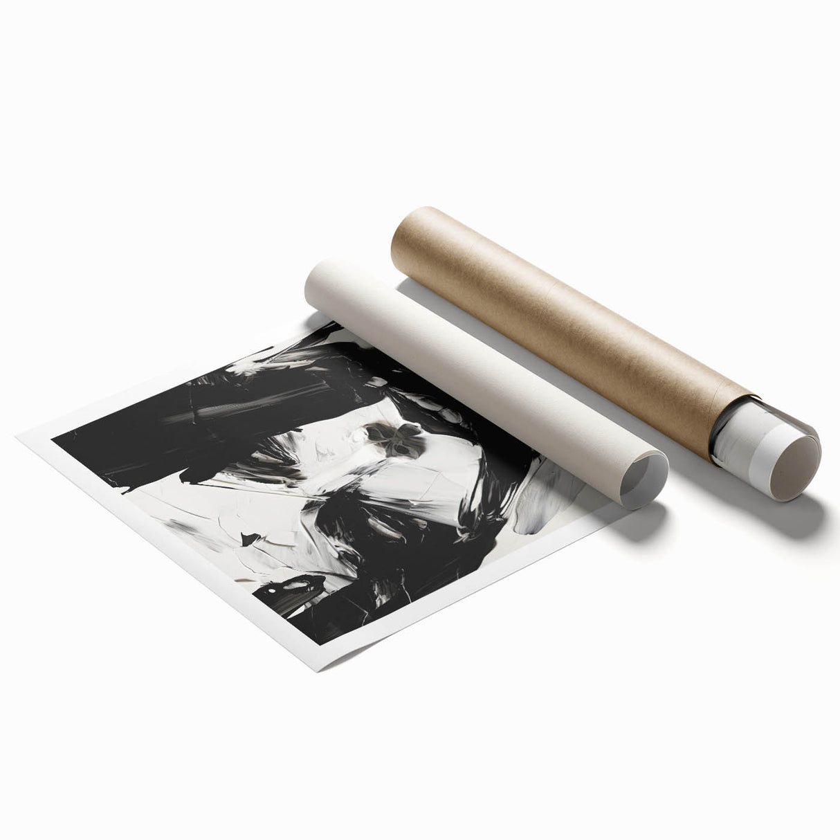 Bold Minimalist Portrait Wall Art - Black and White Abstract Expression