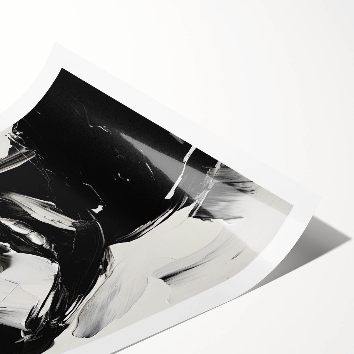 Bold Minimalist Portrait Wall Art - Black and White Abstract Expression