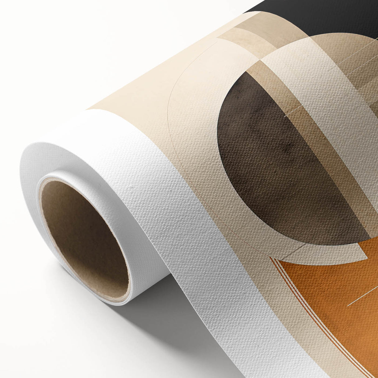 Geometric Minimalist Wall Art - Bold Circle and Line Design in Earth Tones