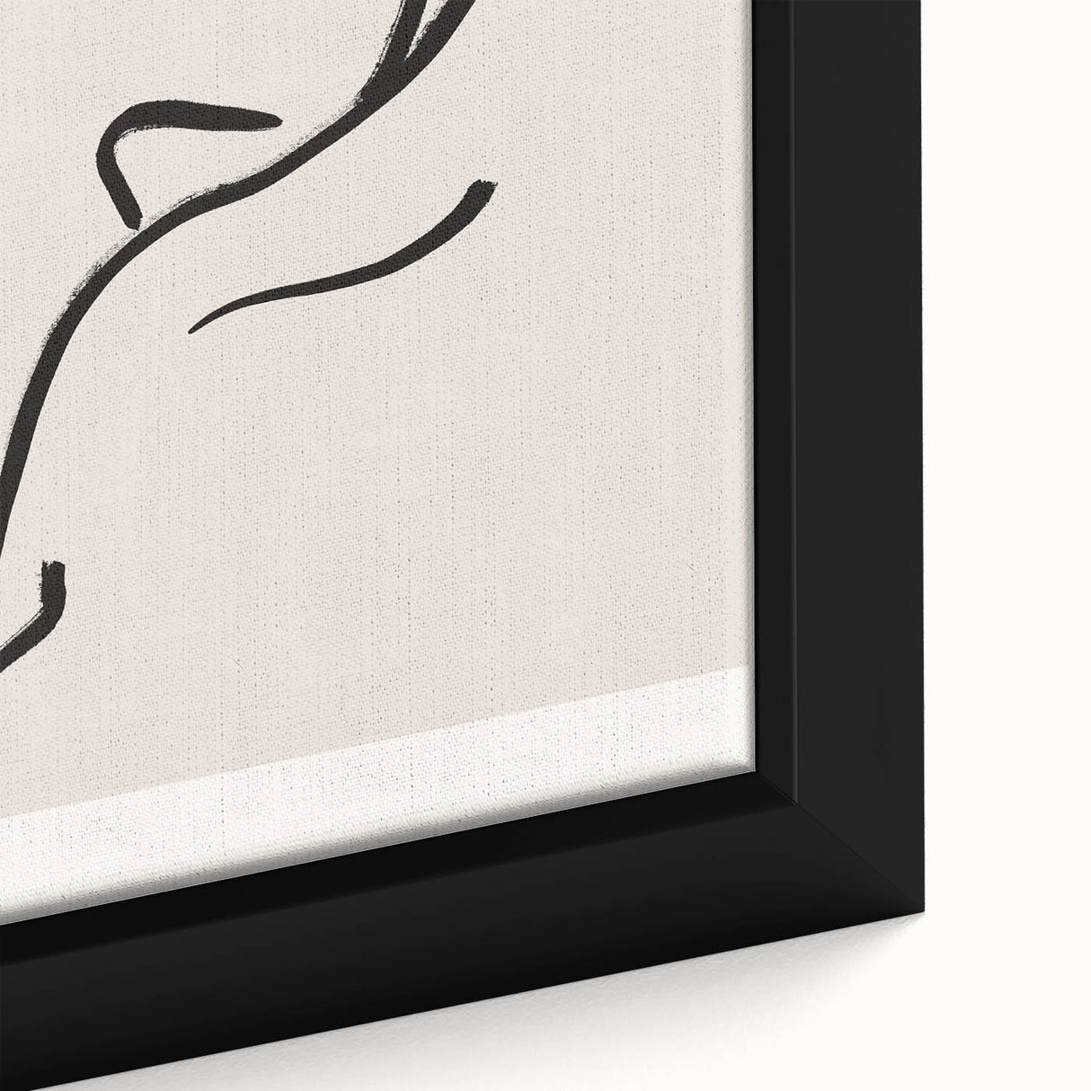 Minimalist Line Art Wall Print - Elegant Abstract Figure in Black