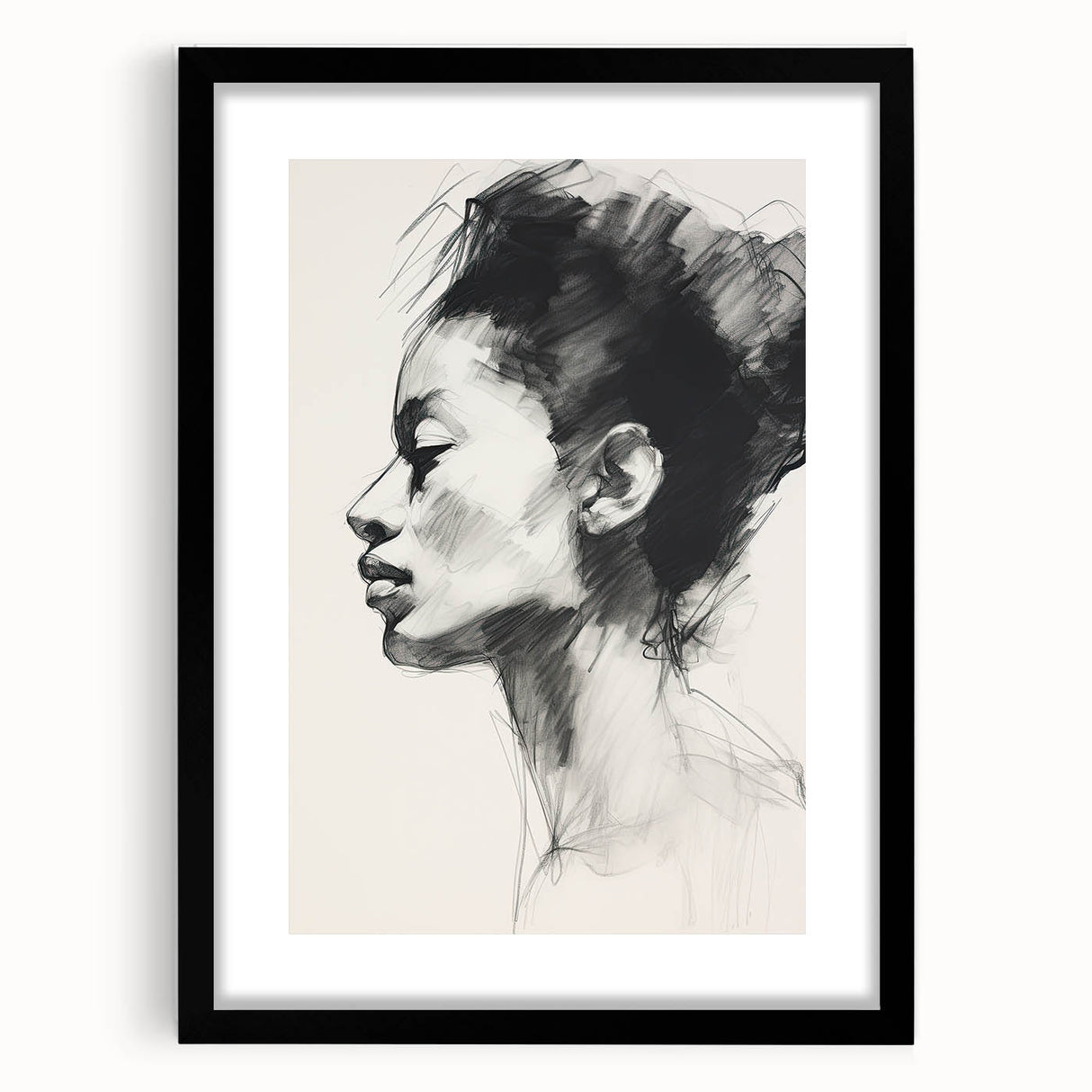 Minimalist Wall Art – Modern Abstract Portrait in Clean Line Design