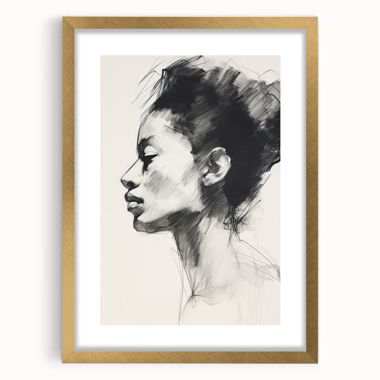 Minimalist Wall Art – Modern Abstract Portrait in Clean Line Design