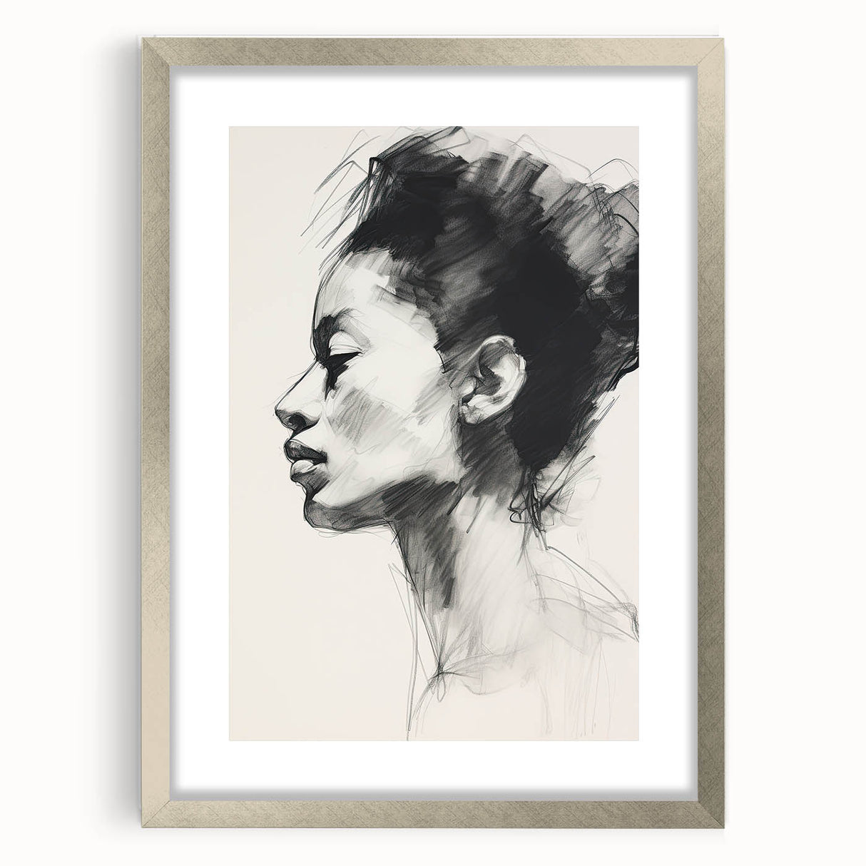 Minimalist Wall Art – Modern Abstract Portrait in Clean Line Design