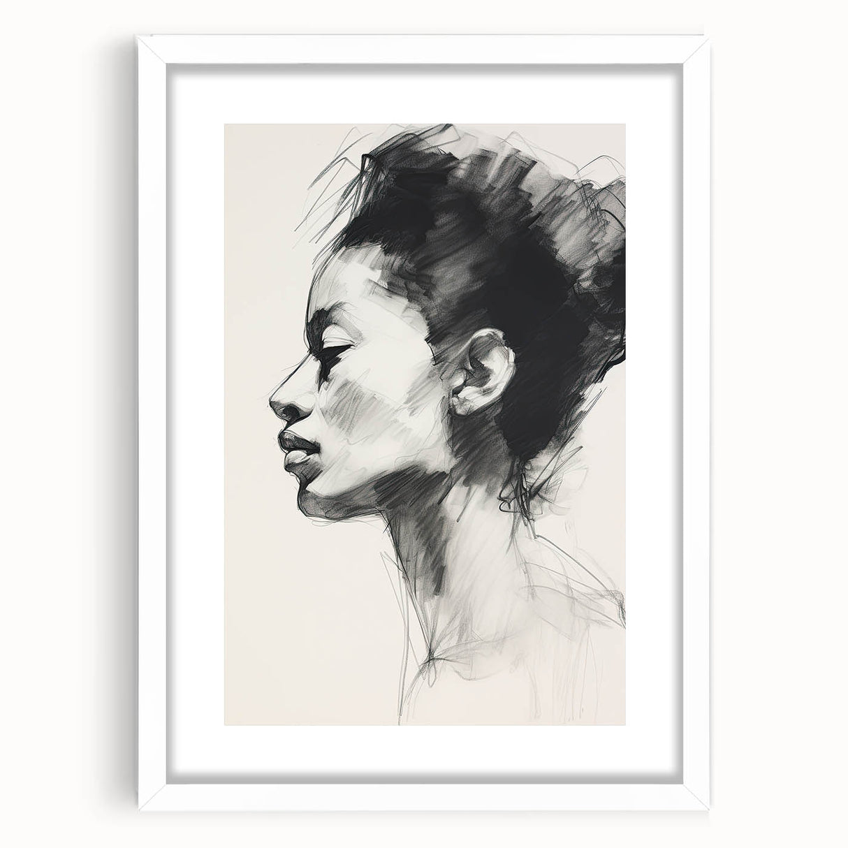 Minimalist Wall Art – Modern Abstract Portrait in Clean Line Design