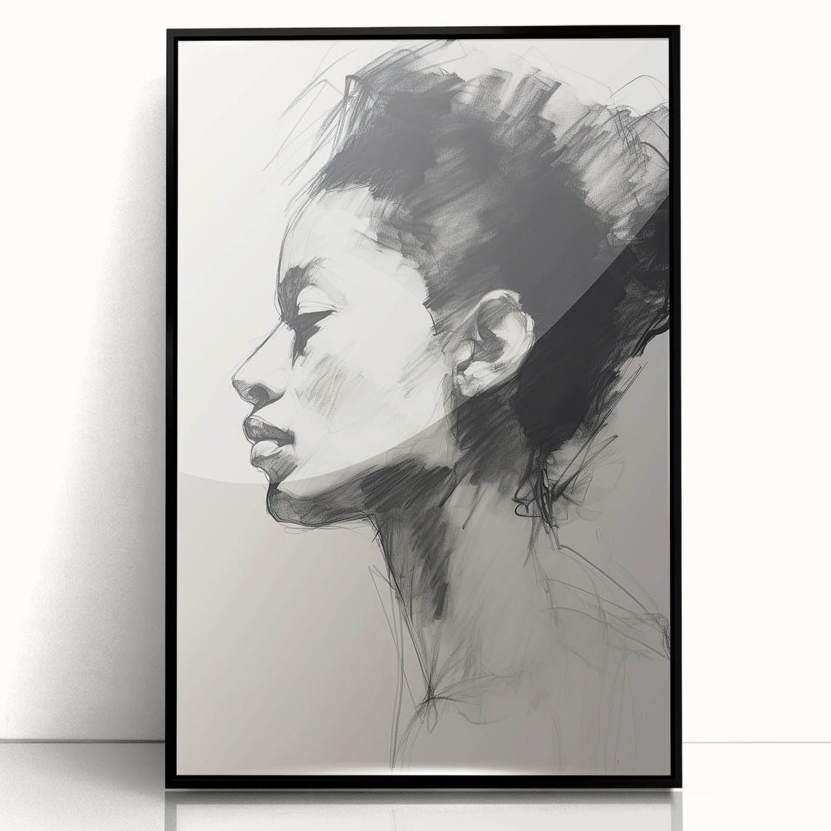 Minimalist Wall Art – Modern Abstract Portrait in Clean Line Design