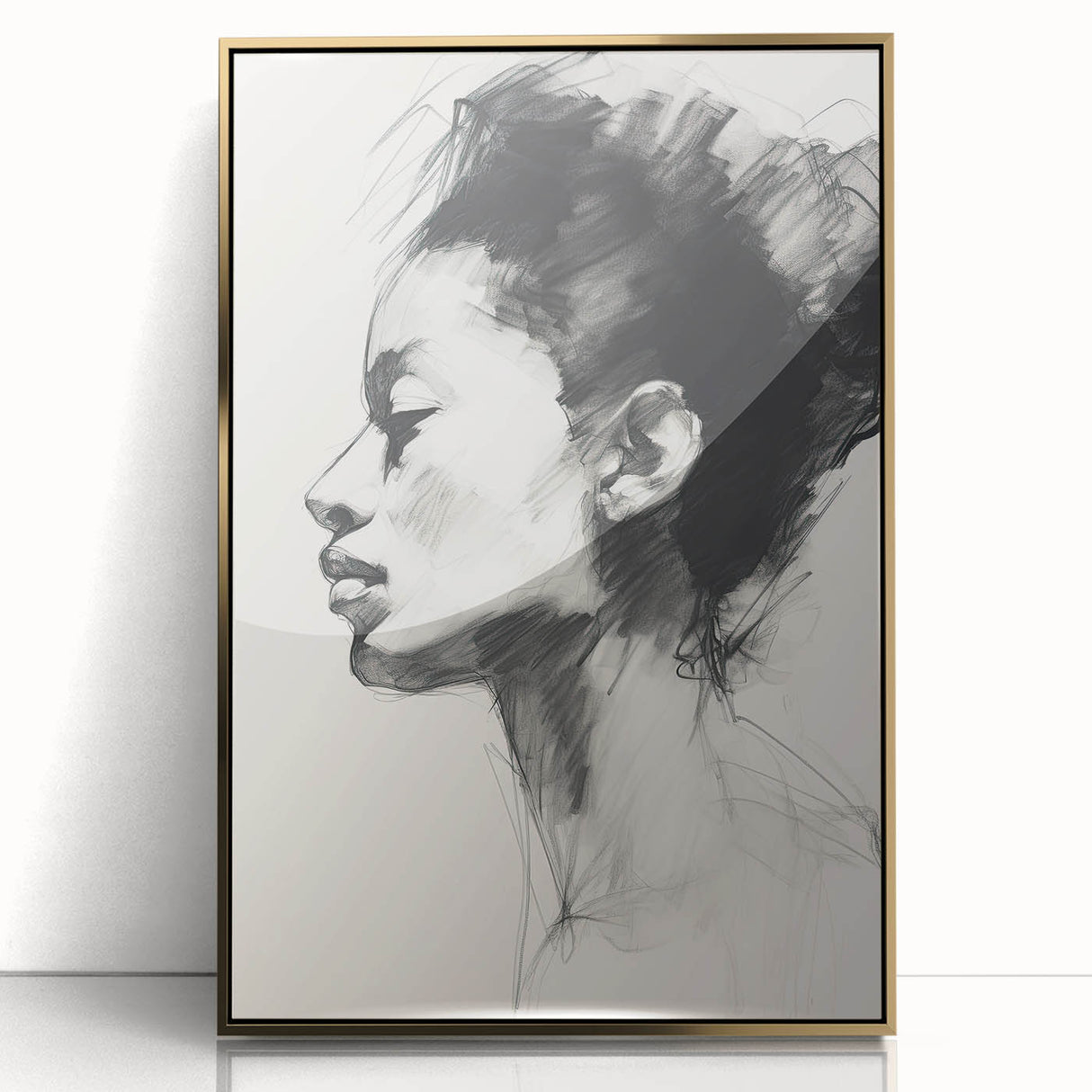 Minimalist Wall Art – Modern Abstract Portrait in Clean Line Design